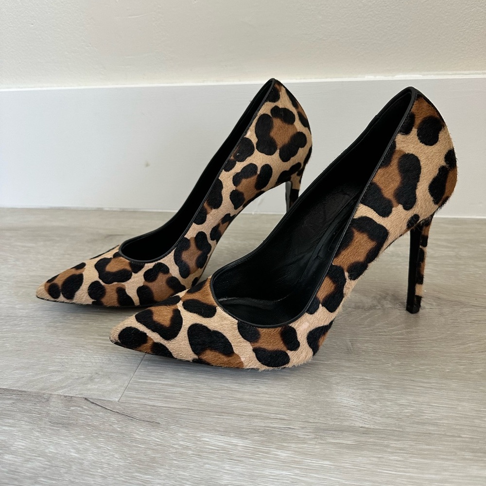 Michael Kors Collection Brown and Black Leopard Print Heels